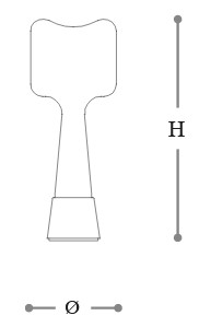 Dimensiones de la Lámpara de Mesa Teco Incanto Italamp